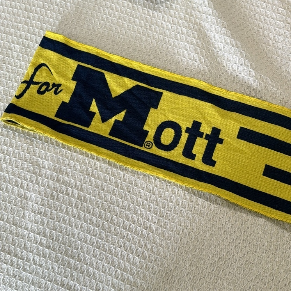 Michigan Wolverines For The Mott Lightweight Fringed Scarf